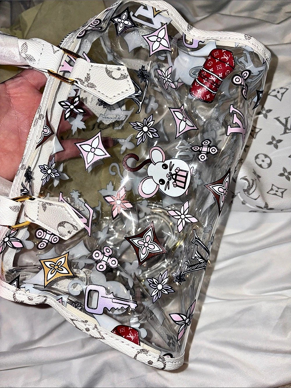 Inspired by Monogram Clear Tote with Pouch